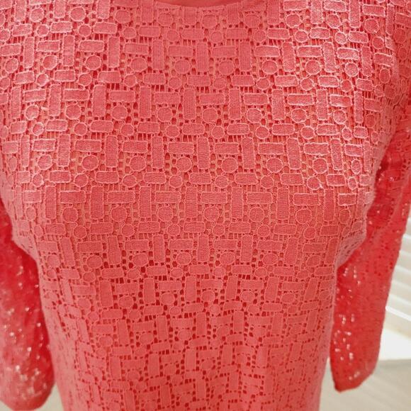 REBECCA MINKOFF CORAL SMALL ZIP BACK LINED LACE TOP - Picture 4 of 6
